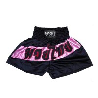 Thai-Box Shorts, schwarz/pink