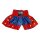 Kick-Thai-Box Shorts, blue/red/yellow.