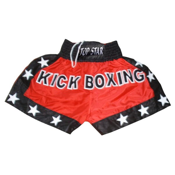Kick-Thai-Box Shorts, rot/schwarz/weiß