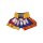 Thai-Box Shorts, gelb/blau/rot