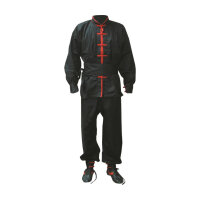 Kung-Fu Anzug, schwarz/rot, KINEMON