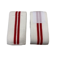 Kneebands, weiß/rot, Elastikgewebe