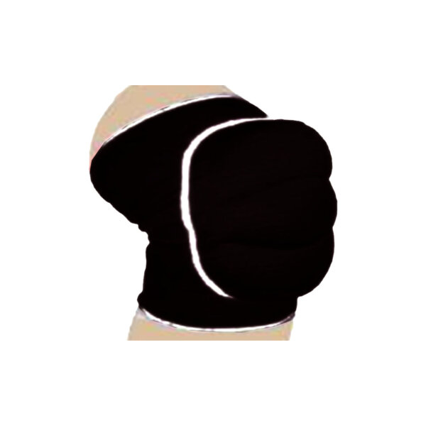 Knieschoner, schwarz, oval abgesteppt