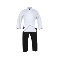 Karate Anzug, weiß/schwarz, 120cm