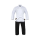 Karate Anzug, weiß/schwarz, 200cm