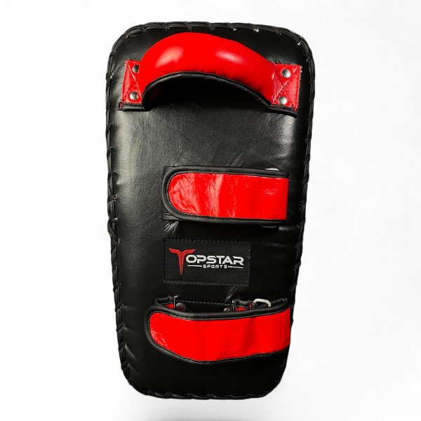 Arm Mitt, schwarz/rot, Leder, gekrümmt, THAI-Modell