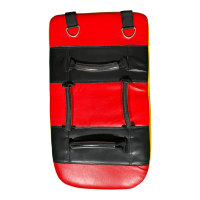 Schlagpolster, gelb/rot/schwarz, Leder, MAKIWARA