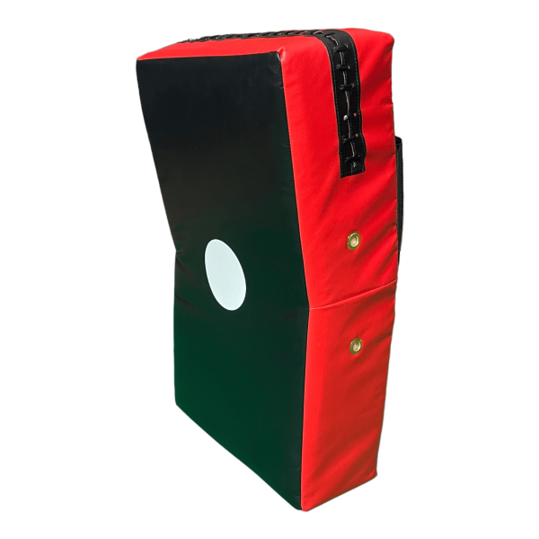 Schlagpolster, schwarz/rot, Kunstleder/Vinyl, gekrümmt, Modell POWER STRIKE