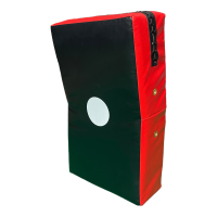 Schlagpolster, schwarz/rot, Kunstleder/Vinyl, gekrümmt, Modell POWER STRIKE