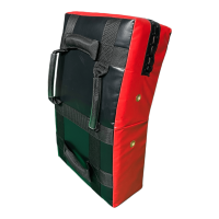 Schlagpolster, schwarz/rot, Kunstleder/Vinyl, gekrümmt, Modell POWER STRIKE