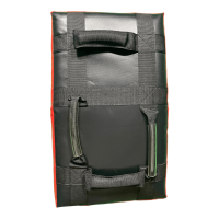 Schlagpolster, schwarz/rot, Kunstleder/Vinyl, gekrümmt, Modell POWER STRIKE