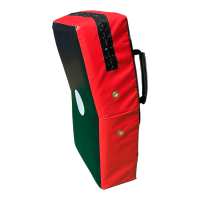 Schlagpolster, schwarz/rot, Kunstleder/Vinyl, gekrümmt, Modell POWER STRIKE