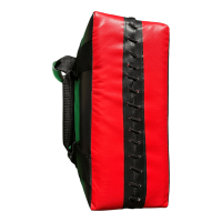 Schlagpolster, schwarz/rot, Kunstleder/Vinyl, gekrümmt, Modell POWER STRIKE