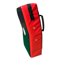 Schlagpolster, schwarz/rot, Kunstleder/Vinyl, gekrümmt, Modell POWER STRIKE