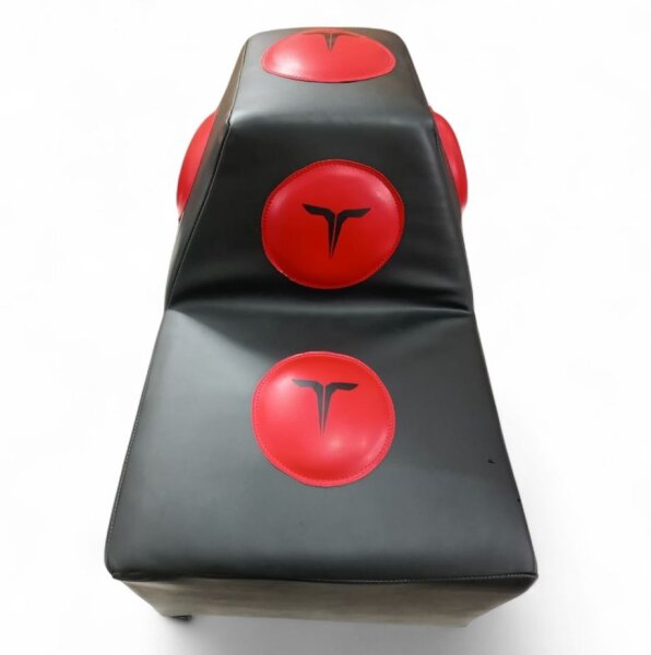 Wandschlagpolster, schwarz/rot, PU, 60x40x25cm