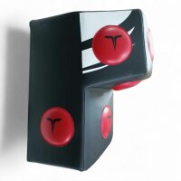 Wandschlagpolster, schwarz/rot, PU, 60x40x25cm