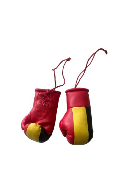 Mini Boxhandschuhe, schwarz/gelb/rot, Belgien
