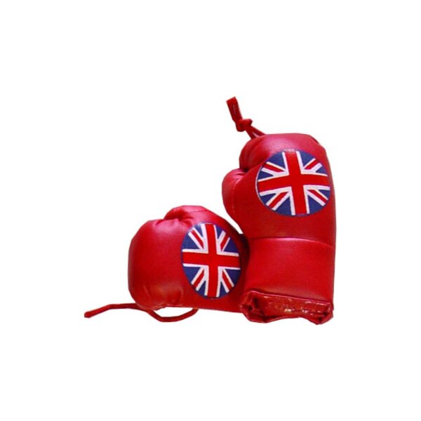 Mini Boxhandschuhe, rot, Großbritannien Flagge