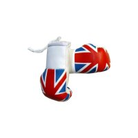 Mini Boxhandschuhe, weiß, Großbritannien Flagge