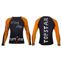 Rash Guard, schwarz/orange