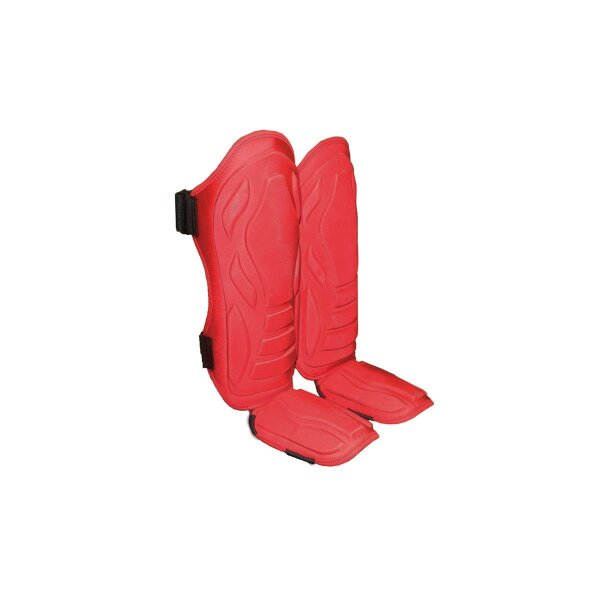 Schienbein-Spannschoner, rot, Neopren