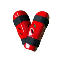 Schienbein-/Unterarmschoner, rot, tauchlackiert, CE