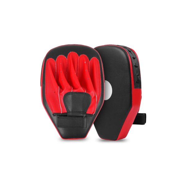 Handpratze, schwarz/rot, Kunstleder, Schlupfhandschuh, MAX GRIP