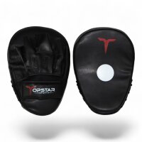 Handpratze, PRECISION STRIKE, schwarz, Leder, gekrümmt