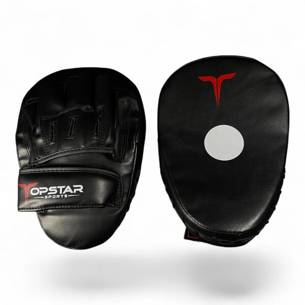 Handpratze, schwarz, Kunstleder, gekrümmt