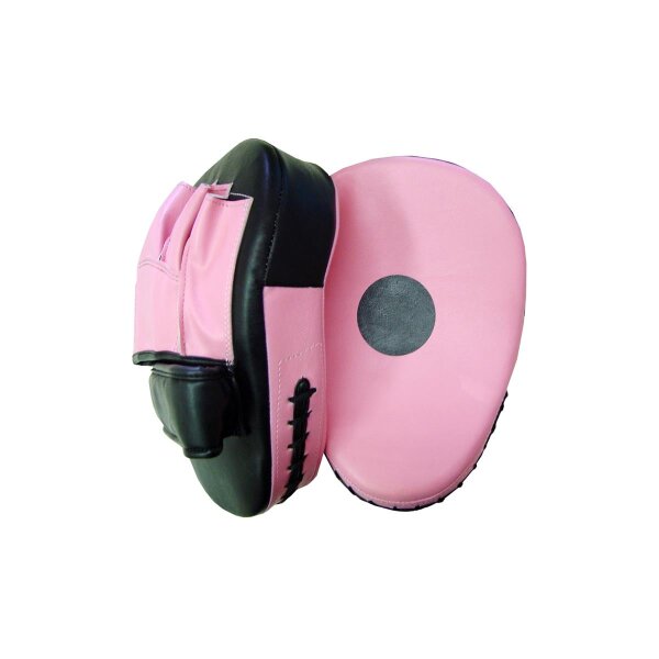 Handpratze, schwarz/pink, Kunstleder, gekrümmt