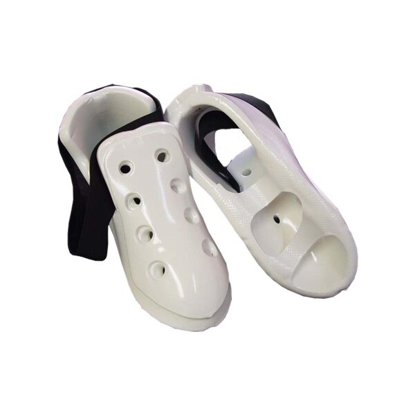 Semi-Kontakt Fußschützer, weiß, Schaumstoff