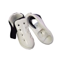 Semi-Kontakt Fußschützer, weiß, Schaumstoff