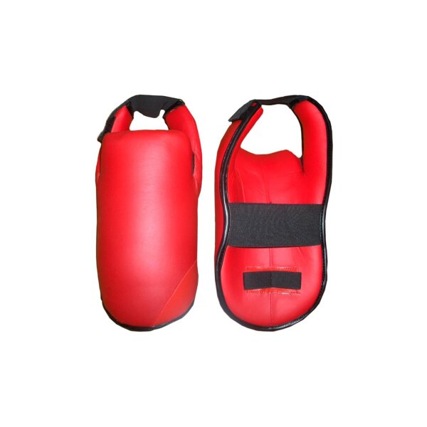 Karate Fußschoner, rot, PU, SIMPLE