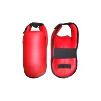 Karate Fußschoner, rot, PU, SIMPLE