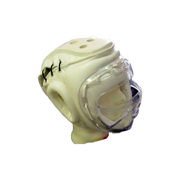 Kopfschutz, weiß, m. Plexiglasvisier