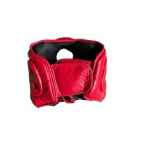 Kopfschutz, rot, Kunstleder, STRIKE GUARD