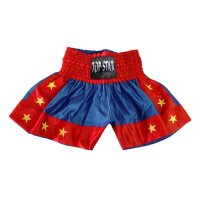 Kick-Thai-Box Shorts, blau/rot/gelb