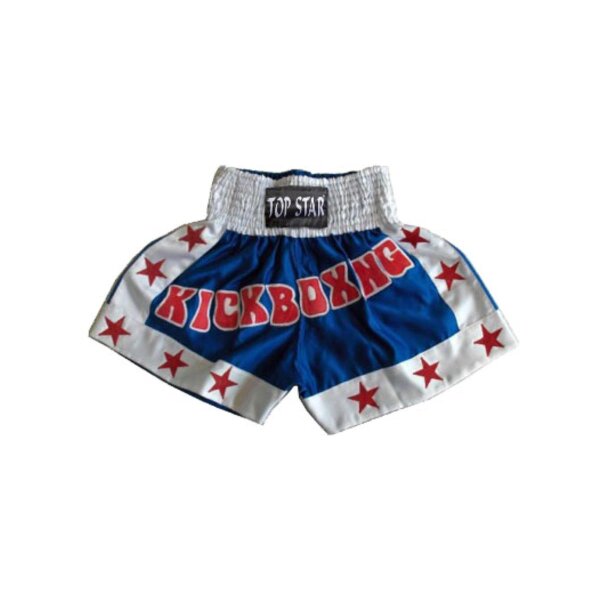 Kick-Thai-Box Shorts, blau/weiß/rot