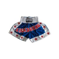 Kick-Thai-Box Shorts, blau/weiß/rot