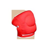 Knieschoner, rot, rund abgesteppt