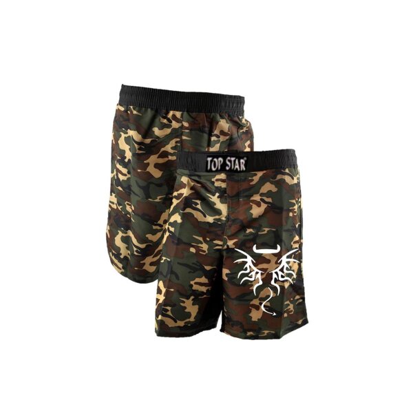 MMA Shorts, US Woodland Camouflage, 100% Taslan