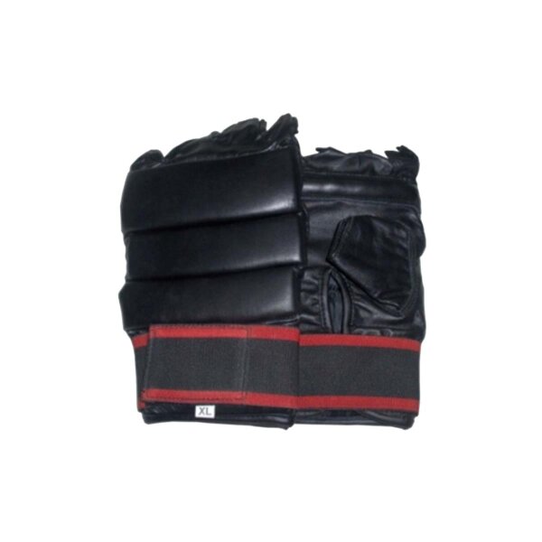 Punching Mitts, schwarz, off. Finger, Leder