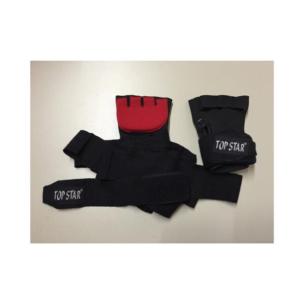 Punching Mitts, schwarz/rot, Gelfüllung, m. Bandage