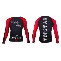 Rash Guard, schwarz/rot
