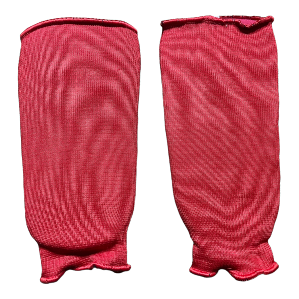 Schienbeinschoner, rot, Elastikgewebe