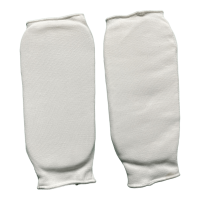 Schienbeinschoner, weiß, Elastikgewebe