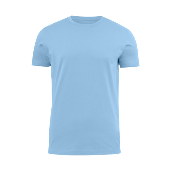 T-Shirt, light blau, > 200g, Rundhals